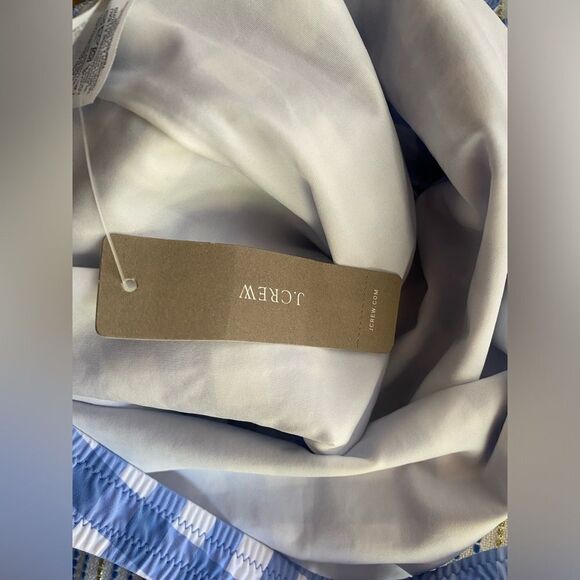 J. CREW Swimsuit Womens Size 4 Gingham Check White And Light Blue One Piece - Picture 9 of 13